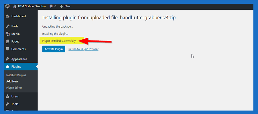 15-plugin installed successfully but now you need to activate it.png