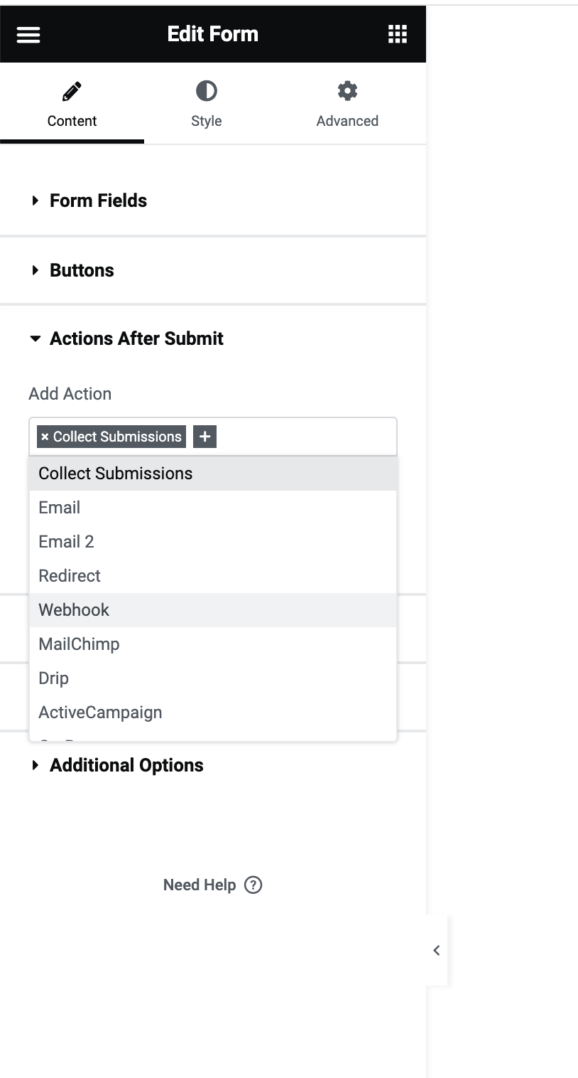 Webhook Step 1