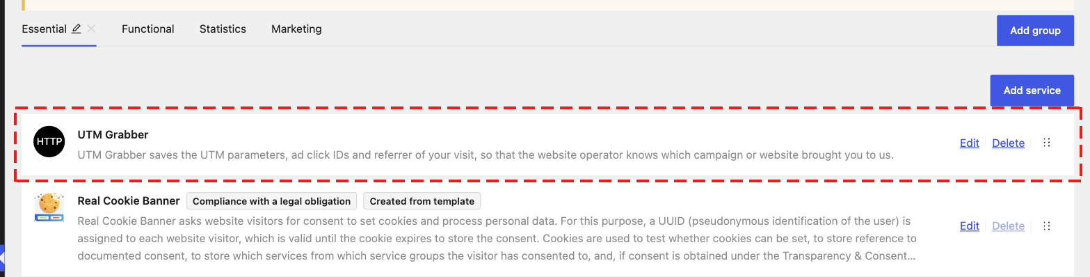 UTM Grabber service saved